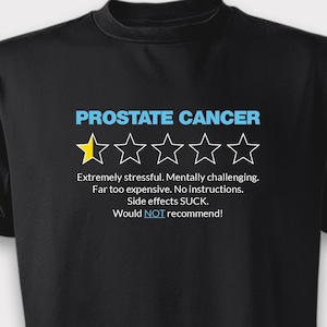 Camiseta de concientización sobre el cáncer de próstata: Divertida camiseta de media estrella con lazo azul