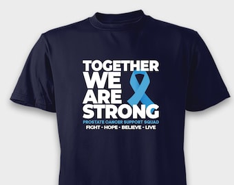 Prostate Cancer Awareness Shirt: Blue Ribbon Support Squad Tee