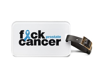Prostate Cancer Awareness Luggage Tag: Acrylic Travel Accessory