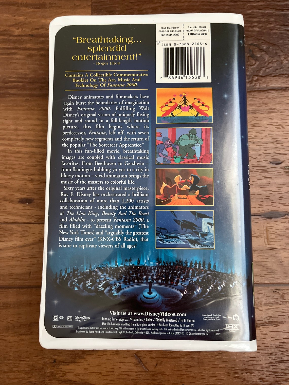 Disney Fantasia 2000 Vhs Etsy