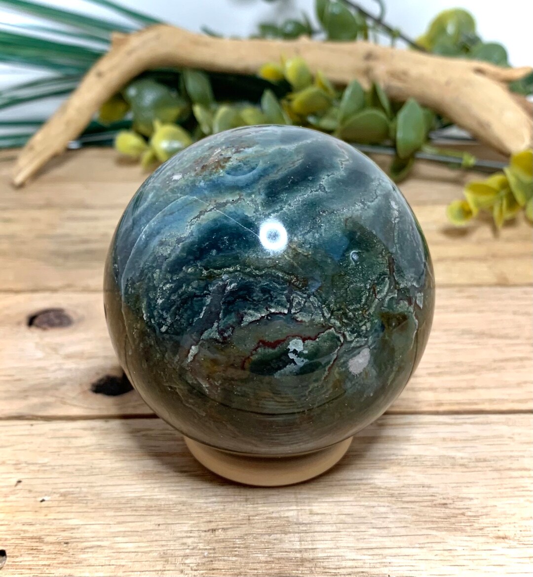 509G Ocean Jasper Crystal Sphere