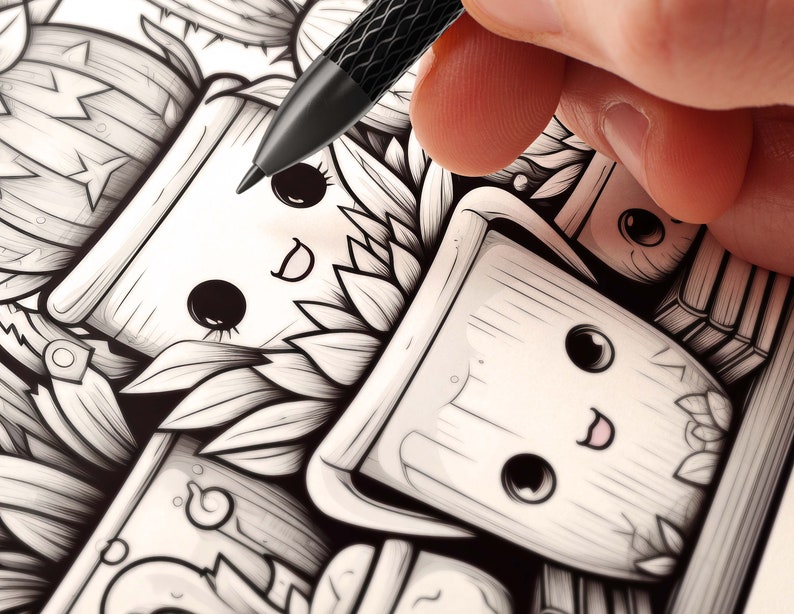 Kawaii Candy Vol 1 Coloring Pages | 50 Pages | Cute Coloring Pages | For Kids and Adults | Digital Download image 7