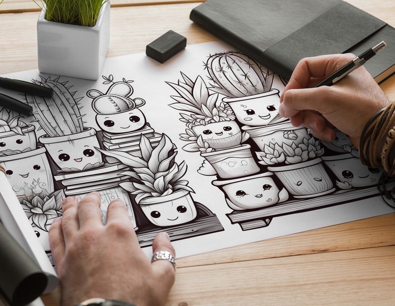 Kawaii Candy Vol 1 Coloring Pages | 50 Pages | Cute Coloring Pages | For Kids and Adults | Digital Download image 8