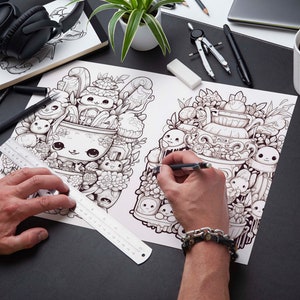 Kawaii Candy Vol 2 Coloring Pages | 50 Pages | Cute Coloring Pages | For Kids and Adults | Digital Download image 9