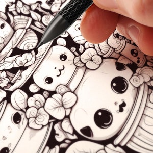 Kawaii Candy Vol 2 Coloring Pages | 50 Pages | Cute Coloring Pages | For Kids and Adults | Digital Download image 7