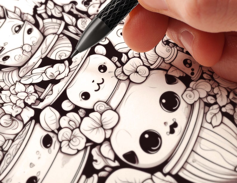 Kawaii Candy Vol 2 Coloring Pages | 50 Pages | Cute Coloring Pages | For Kids and Adults | Digital Download image 7