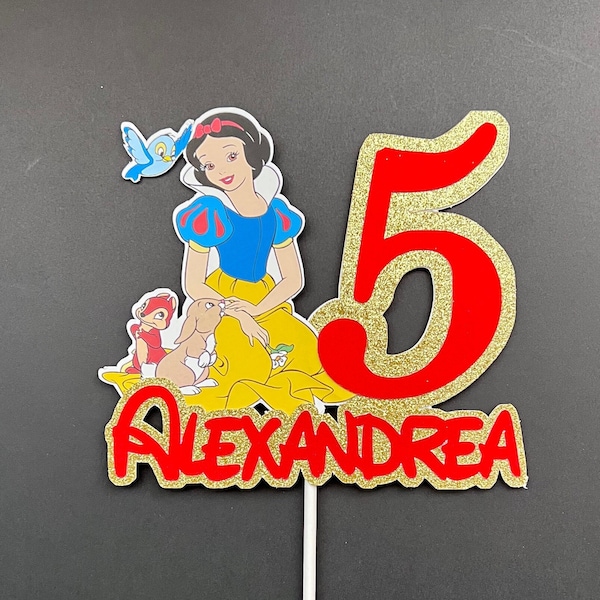 Snow White || Snow White Any Name Cake Topper | Theme Birthday Cake Topper | ANY Name Cake Topper | Customize Cake Topper