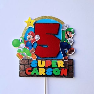 Super Mario Luigi Yoshi Cake Topper || Shaker Cake topper Option  || Mario cake decoration | Mario Shaker | Luigi cake | Mario Cake topper