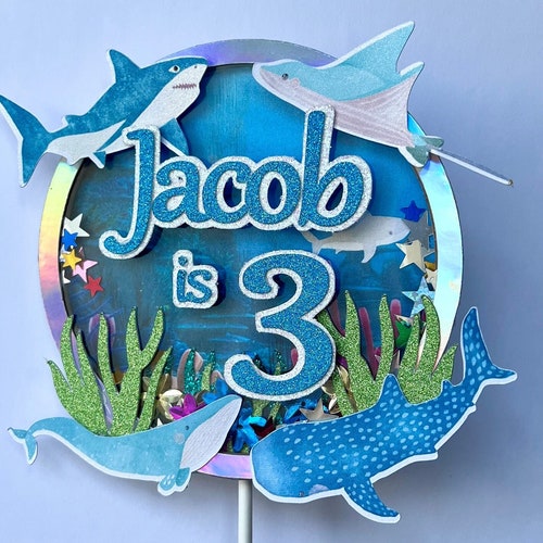 Under the Sea Cake Name Age Topper Shaker Add on OPTIONAL - Etsy Under the Sea Cake Name Age Topper Shaker Add on OPTIONAL - Etsy