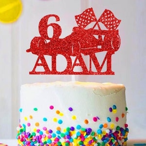 RACECAR Cake Topper || Birthday Cake Topper || Customize Cake Topper