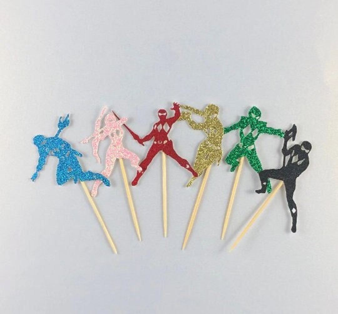 Power Rangers Cupcake Topper Theme Cupcake Topper - Etsy