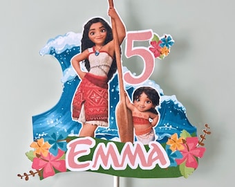 2D Moana 2 Inspired Cake Topper| Moana Cake Topper | Moana Party | Moana Cake Toppers |  Moana Inspired Party