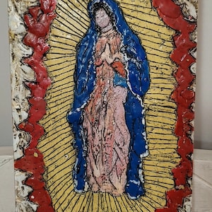 Our lady-- encaustic painting