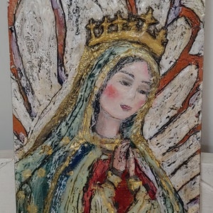 La Donna-- encaustic painting