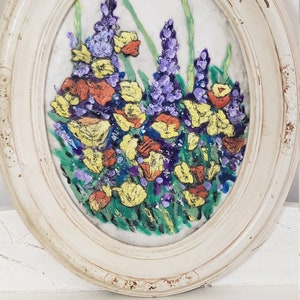 spring flowers-- encaustic painting