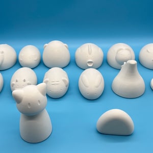 LARGE UNPAINTED Chinese Zodiac full set (14 Figures) Cat Rat Ox Tiger Rabbit Dragon Snake Horse Sheep Monkey Rooster Dog Boar