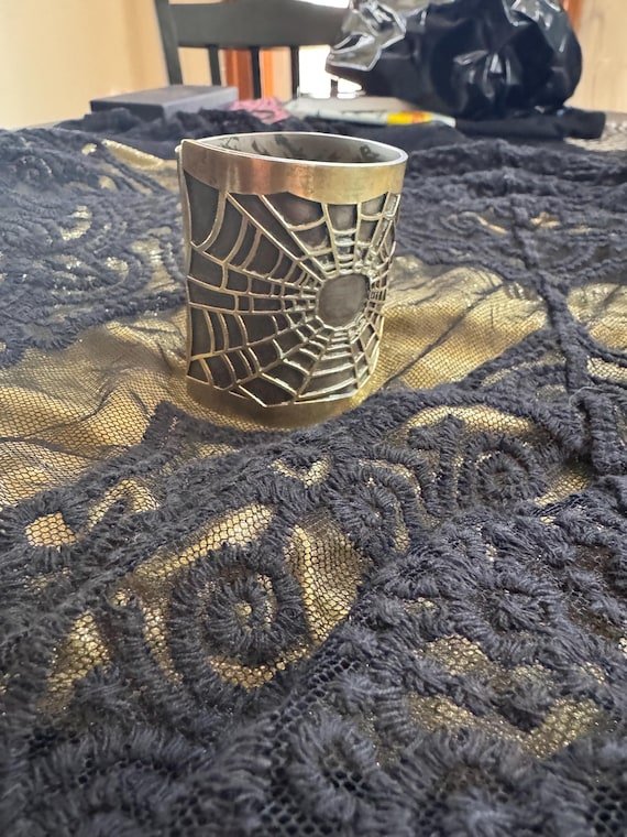 Statement Brass 80s Spiderweb Cuff! - image 1