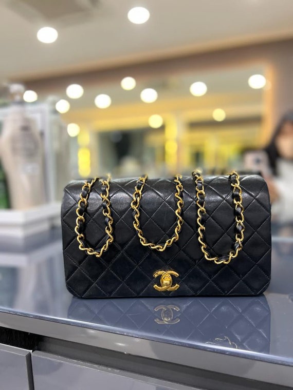 Vintage Chanel Full Flap Bag With 24k Gold Hardware - Etsy