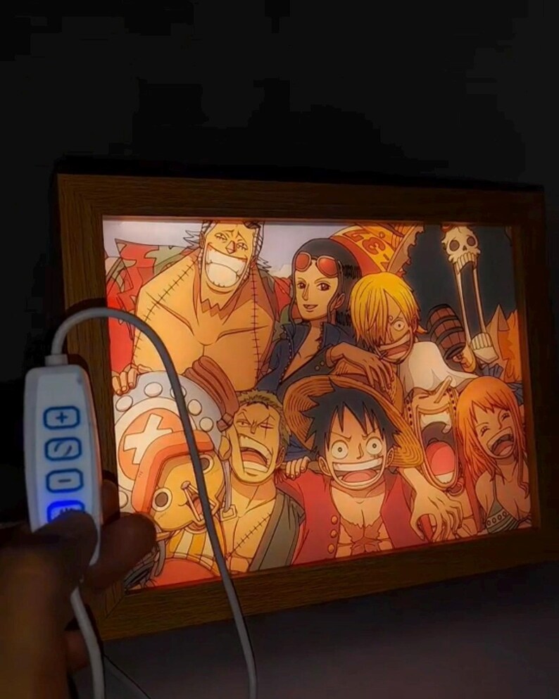 Custom Anime LED Photo Frame | Personalized Manga Portrait, Otaku Decor ...