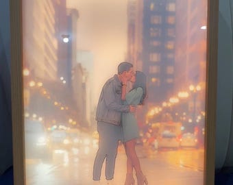 Lámpara de noche con foto para parejas, amigos y familiares. El mejor regalo para cualquier ocasión. Marco de fotos iluminado.