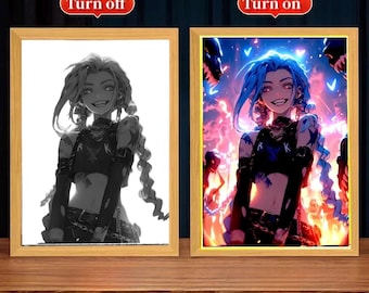 Lámpara de noche LED personalizada con fotos de anime