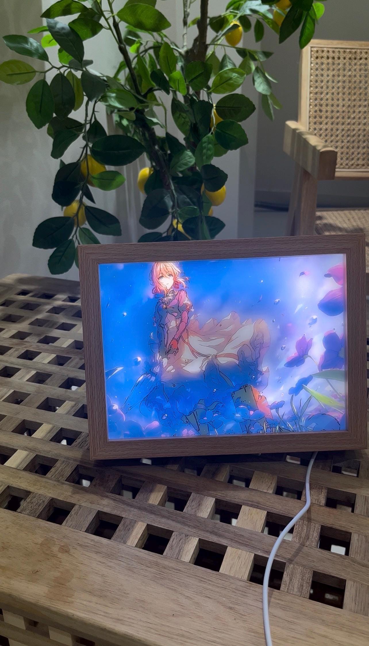 Custom Anime LED Photo Frame | Personalized Manga Portrait, Otaku Decor ...