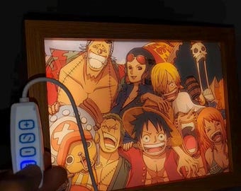 Marco LED de anime / Decoración iluminada con escena de manga personalizada
