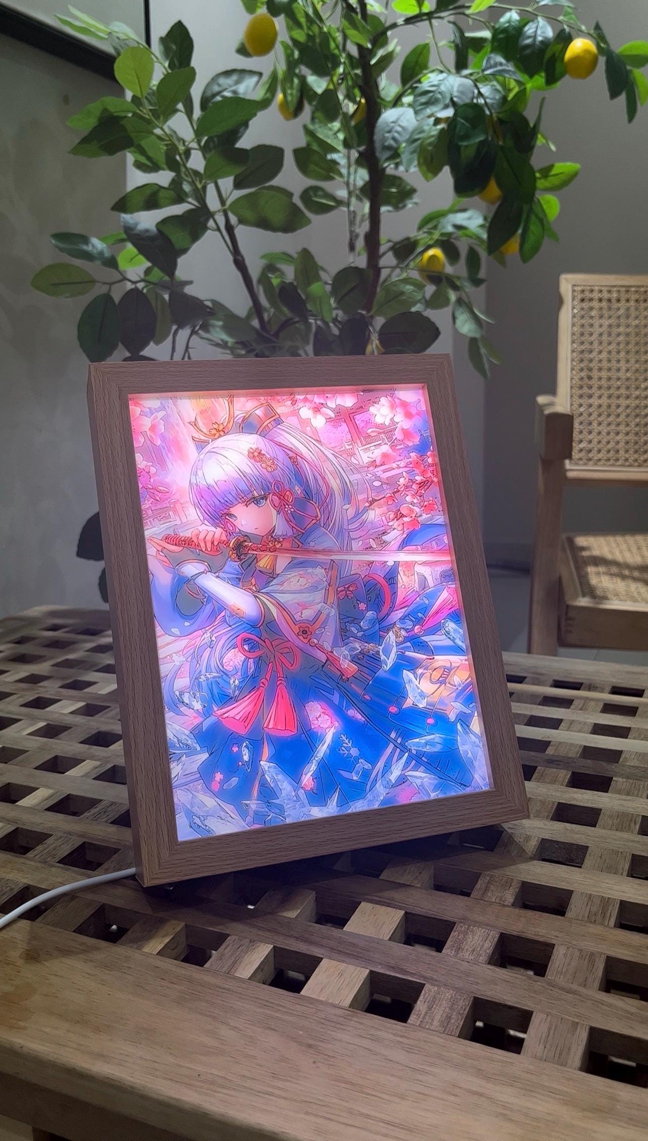 Custom Anime LED Photo Frame | Personalized Manga Portrait, Otaku Decor ...