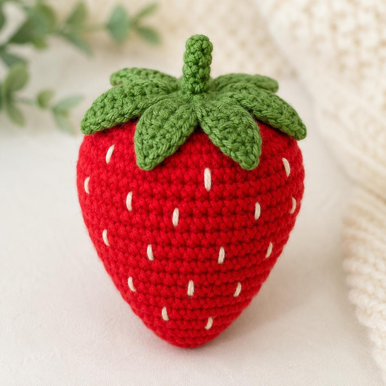 Crochet Strawberry Amigurumi Strawberry Plush Tutorial