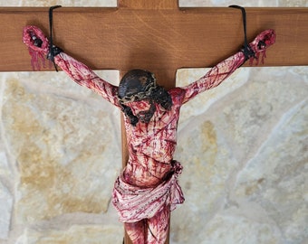 Realistic Large Passion Crucifix  23,6 inch 60 cm FREE shipping