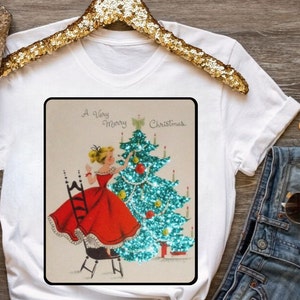 Sparkle Vintage Christmas Tree Shirt