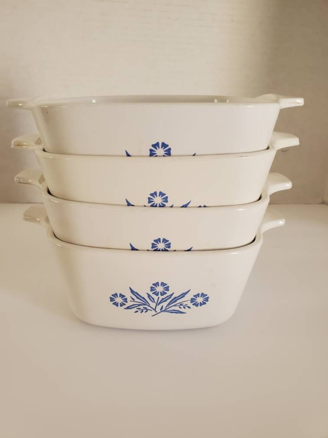 Vintage 4pc Oven Microwave Proof Corningware Blue Cornflower Etsy