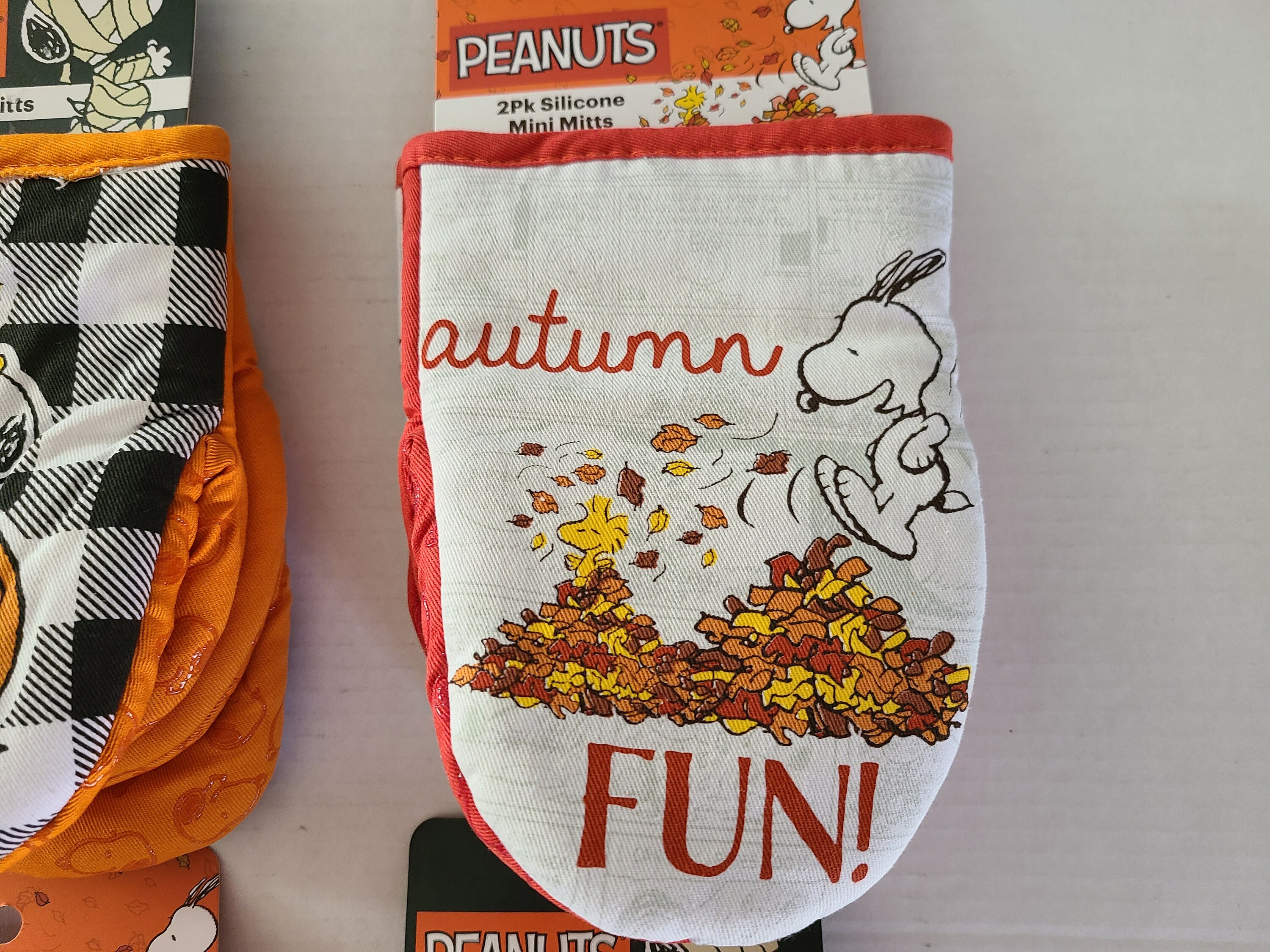 1 PAIR Snoopy Peanuts Charlie Brown Halloween Fall Holiday Theme Oven