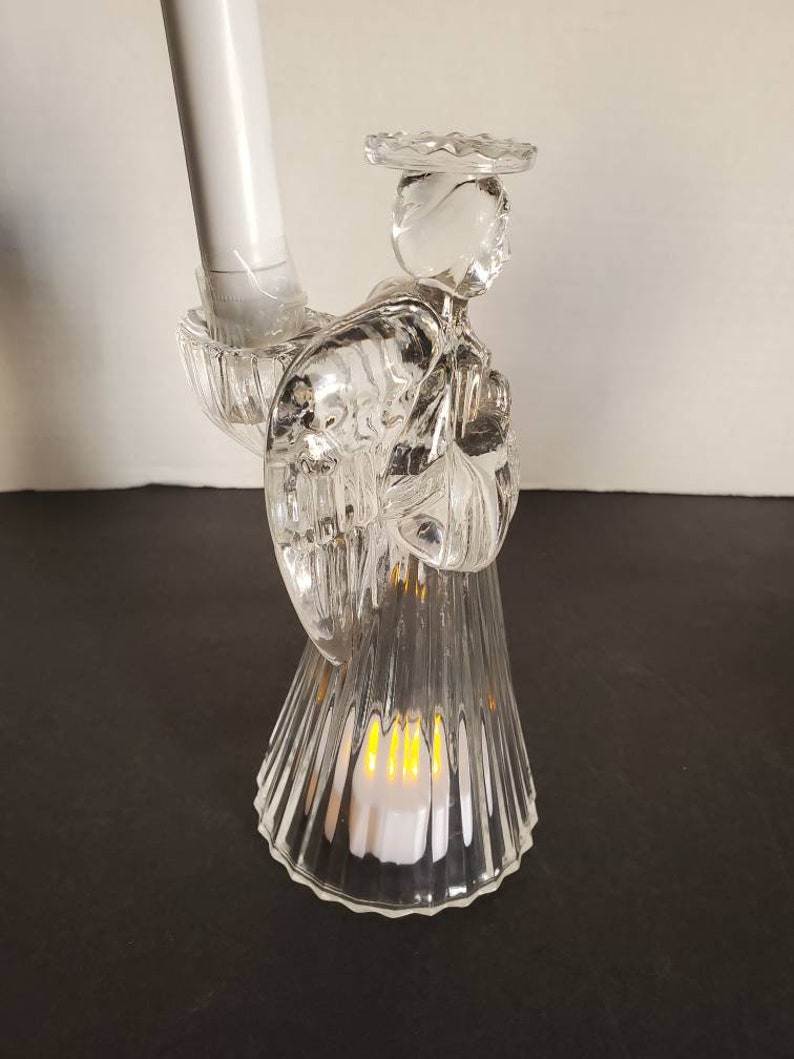 Vintage Cristal D'arques Praying Angel Candle Holder Etsy