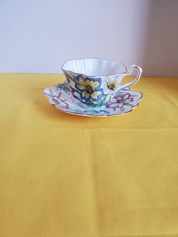 Vintage Rosina Bone China 2pc Tea Cup and Saucer Set Madebin Etsy