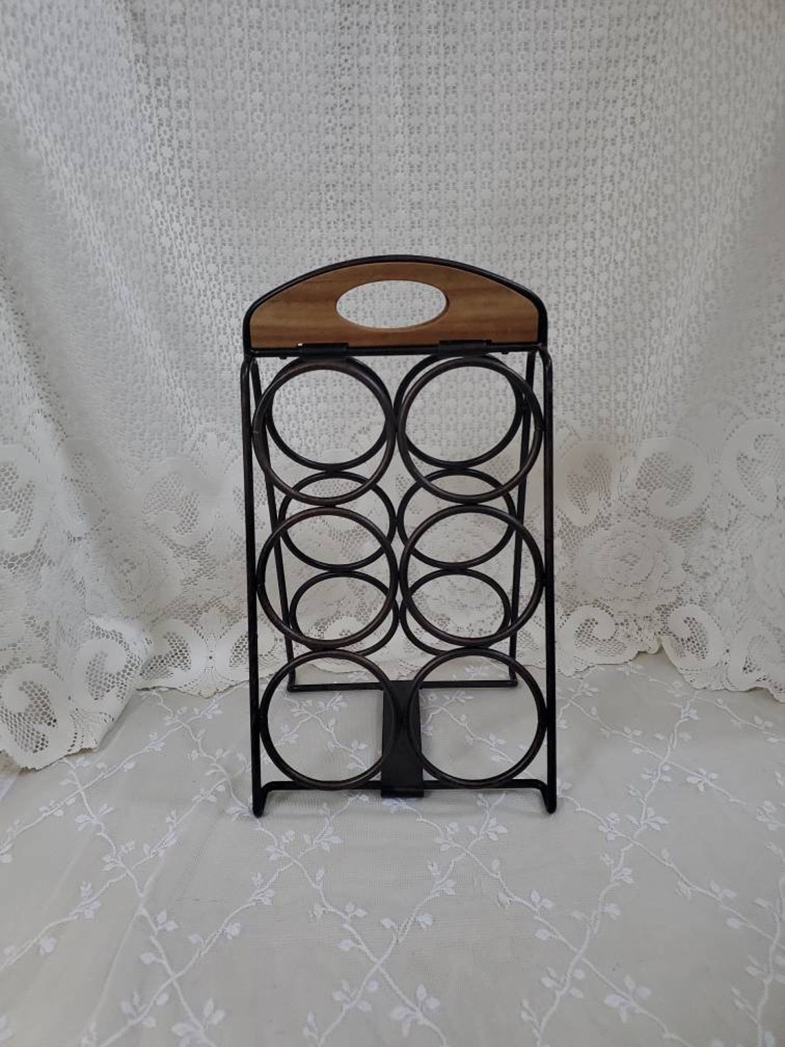 Mikasa Gourmet Basics 6 Wine Bottles Display Holder Foldable Rack Etsy