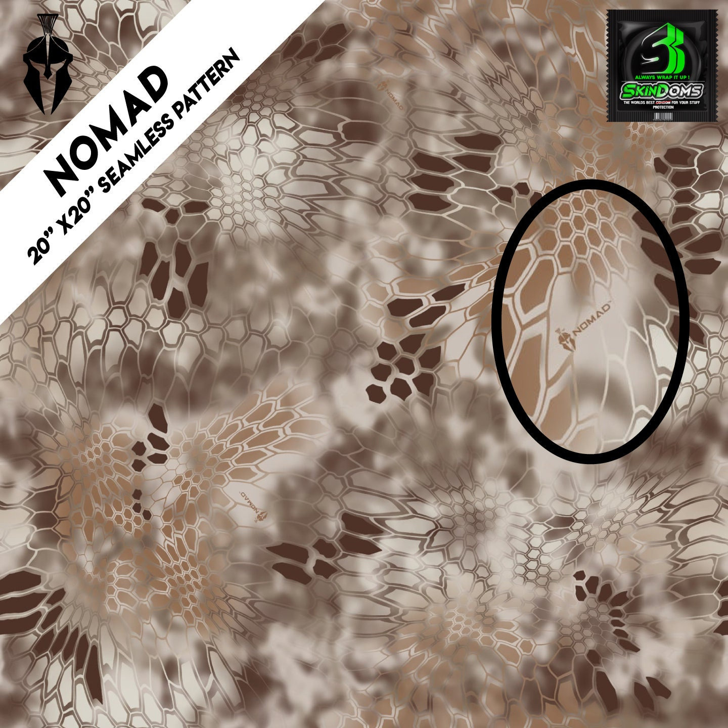 Kryptek Nomad Camouflage Seamless Pattern Download. Comes in Etsy