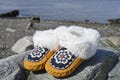 Women Beaded Traditional Moccasin Indoor Faux Fur Trim Thick Fleece Warm Lining product logo