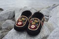 Traditional Beaded Women Moccasins Genuine Leather product logo