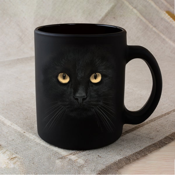 Black Cat Coffee Mug Ceramic Funny Coffee Mug Perfect Cat Lover Gift Cute Cat Coffee Mugs Present Great Birthday Or Valentines Surprise