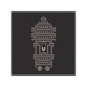 Ther kolam | Chariot rangoli | Ratham-mugulu | Sankranti Rangoli | Vaishnava | Pooja-kamerdecoratie - vierkante vinylstickers