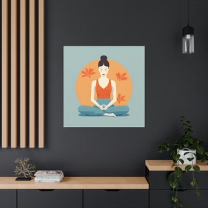 Meditating girl, mindfullness, mental health - Canvas Gallery Wraps