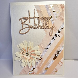 Handmade luxury Birthday card for your favourite person,unique and personal