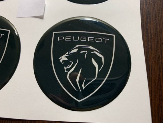 Peugeot Emblem Silicone Sticker Grey New Design, Domed Emblems, Stickers