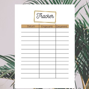 Tracker Sparspel Ekonomi Budget Sparpottutmaningar! Passar A6-pärmen!