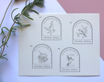 Personalized Library Book Stamp: Custom Ex Libris Stamp