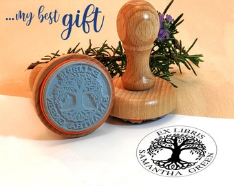 Personalized Ex Libris Stamp: Custom Library Book Stamp