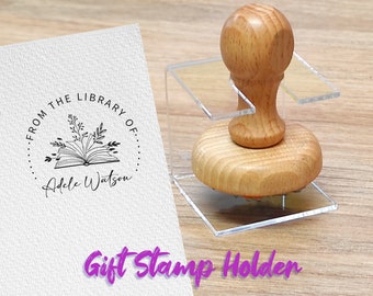 Buchstempel. Bibliothek Stempel. Personalisierter Bibliothek Stempel. Bibliothek Buch Stempel. Buchliebhaber. Geschenk für Buchliebhaber. Stempel geschenk.