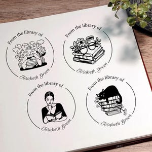 Buchstempel. Bibliothek Stempel. Personalisierter Bibliothek Stempel. Bibliothek Buch Stempel. Buchliebhaber. Geschenk für Buchliebhaber. Stempel geschenk. Lehrer Stempel Geschenk