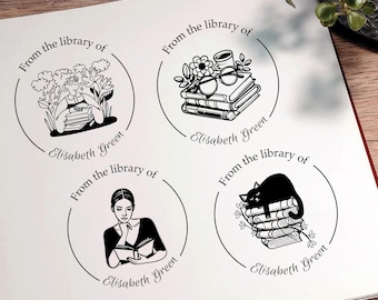 Personalized Library Book Stamp: Teacher & Book Lover Gift